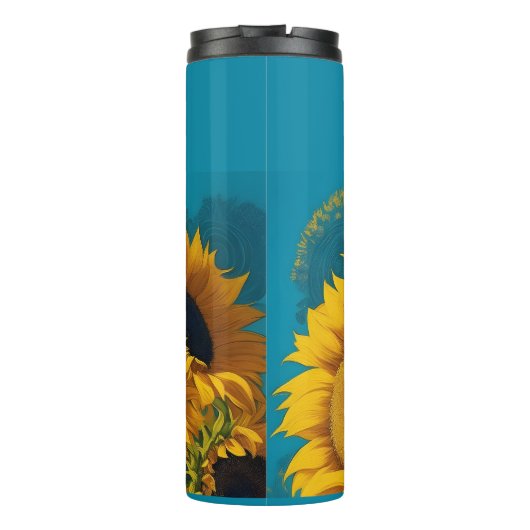 Monogram Zonnebloemen Vincent van Gogh Thermosbeker (Achterkant)