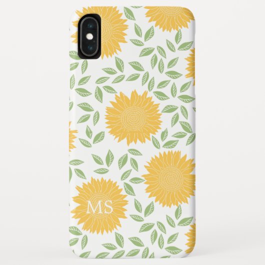Monogram zonnebloempatroon voor helder Rustisch la Case-Mate iPhone Case (Achterkant)