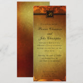 Monogram zonnesodig Hues Fall Weddenschap Kaart (Voorkant / Achterkant)