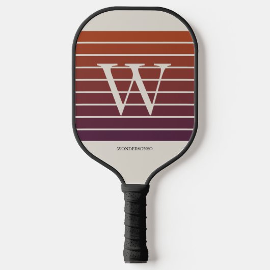 Monogram Zonsondergang Gradiënt Pickleball Paddle (Voorkant)