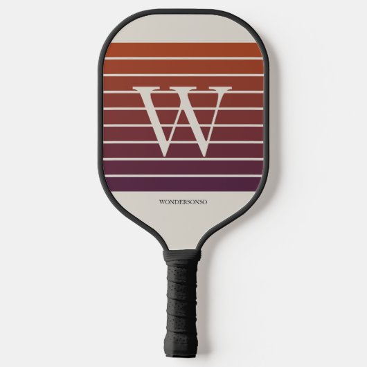 Monogram Zonsondergang Gradiënt Pickleball Paddle (Achterkant)