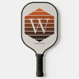 Monogram Zonsondergang Gradiënt zeshoek Pickleball Paddle
