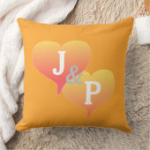 Monogram Zonsondergang Hart Cantaloupe Kussen (Deken)