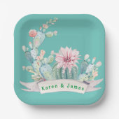 Monogram Zuidwest Blauw Papieren Bordje (Voorkant)