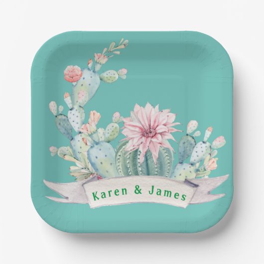 Monogram Zuidwest Blauw Papieren Bordje (Voorkant)