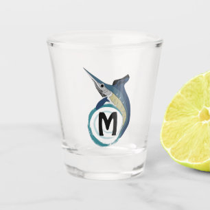 Monogram zwaardvis shot glas