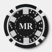 Monogram zwart 100 poker chips (Achterkant)