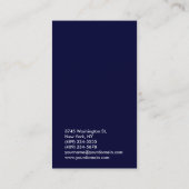 Monogram Zwart Blauw Trend Consultant Visitekaartj Visitekaartje (Achterkant)