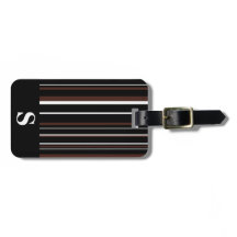 Monogram Zwart Bruin Wit Barcode Streep