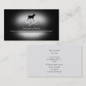 Monogram, zwart Bull Silhouette, metaalachtig effe Visitekaartje (Voorkant / Achterkant)