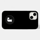 Monogram zwart Case-Mate iPhone case (Achterkant (horizontaal))