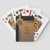 Monogram zwart, Copper LOOK-speelkaarten Speelkaarten (Achterkant)