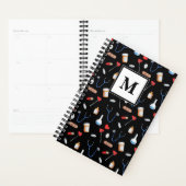 Monogram zwart Doctor Nurse Equipment Pattern Planner (Display)
