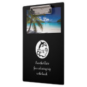 Monogram zwart Dolphin Silhouette Klembord (Links)