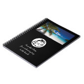 Monogram zwart Dolphin Silhouette Notitieboek (Linkerzijde)