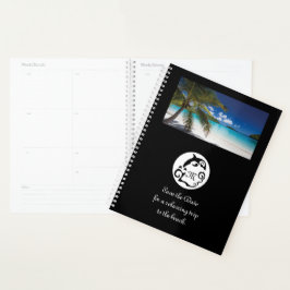 Monogram zwart Dolphin Silhouette Planner