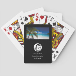 Monogram zwart Dolphin Silhouette Pokerkaarten