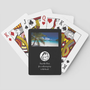 Monogram zwart Dolphin Silhouette Pokerkaarten