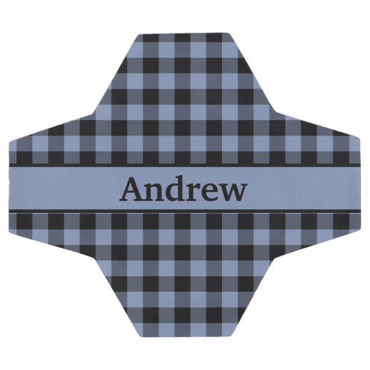 Monogram zwart en blauw speldenstang, buffelstang voetbal (Enkel)