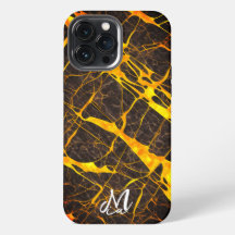 Monogram zwart en geel hoesje iphone13 pro max