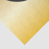 Monogram zwart en goud gestreept zebra patroon tissuepapier (Detail)