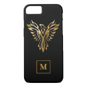 Monogram zwart en gouden Phoenix-rijst Case-Mate iPhone Case (Achterkant)