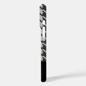 Monogram zwart en grijs houndstooth patroon Case-Mate iPhone case (Achterkant / Links)