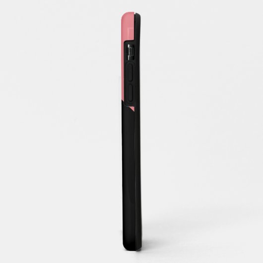 Monogram zwart en roze retro Case-Mate iPhone case (Achterkant/links)