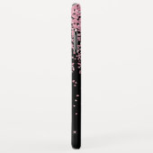 Monogram zwart en roze sparkle en glitter Case-Mate iPhone case (Achterkant/rechts)