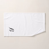 Monogram zwart en wit bad handdoek (Handdoek)