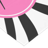 Monogram zwart en wit en warmroze Zebra afdrukken Lange Tafelloper (Hoek)