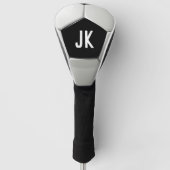 Monogram zwart en wit golfheadcover (Voorkant)