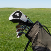 Monogram zwart en wit golfheadcover (Insitu)