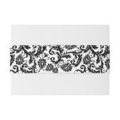 Monogram zwart en wit of een aangepaste kleur uitnodigingen wikkel (Achterkant Voorbeeld)