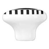 Monogram Zwart En Wit Strepen Keramische Knop (Zijkant)