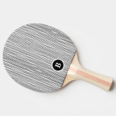 Monogram zwart en wit tafeltennisbatje (Zijkant)