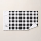 Monogram zwart en witte buffels bad handdoek (Handdoek)