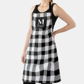 Monogram zwart en witte buffels schort (Insitu)
