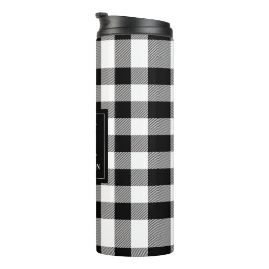 Monogram zwart en witte buffels thermosbeker (Geroteerd rechts)