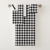 Monogram zwart en witte schroefdraad bad handdoek (Insitu)