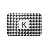 Monogram zwart en witte schroefdraad badmat (Voorkant)
