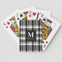 Monogram zwart en witte speldenstang pokerkaarten