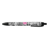 Monogram zwart en witte Zebra Druk met Hot Pink Zwarte Inkt Pen (Bodem)