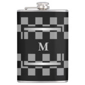 Monogram zwart gecontroleerd heupfles (Voorkant)