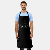 Monogram zwart gepersonaliseerd Schort (Gedragen)