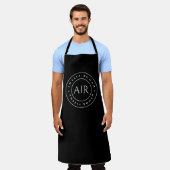 Monogram zwart gepersonaliseerd Schort (Gedragen)