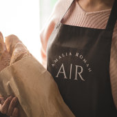 Monogram zwart gepersonaliseerd Schort