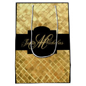 Monogram zwart & Gold 50e Jubileum Medium Cadeauzakje (Achterkant)