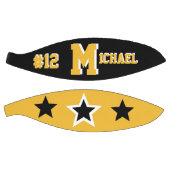 Monogram zwart, goud en wit basketbal (Panelen)