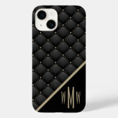 Monogram zwart goud gelimiteerd Case-Mate iPhone case (Achterkant)
